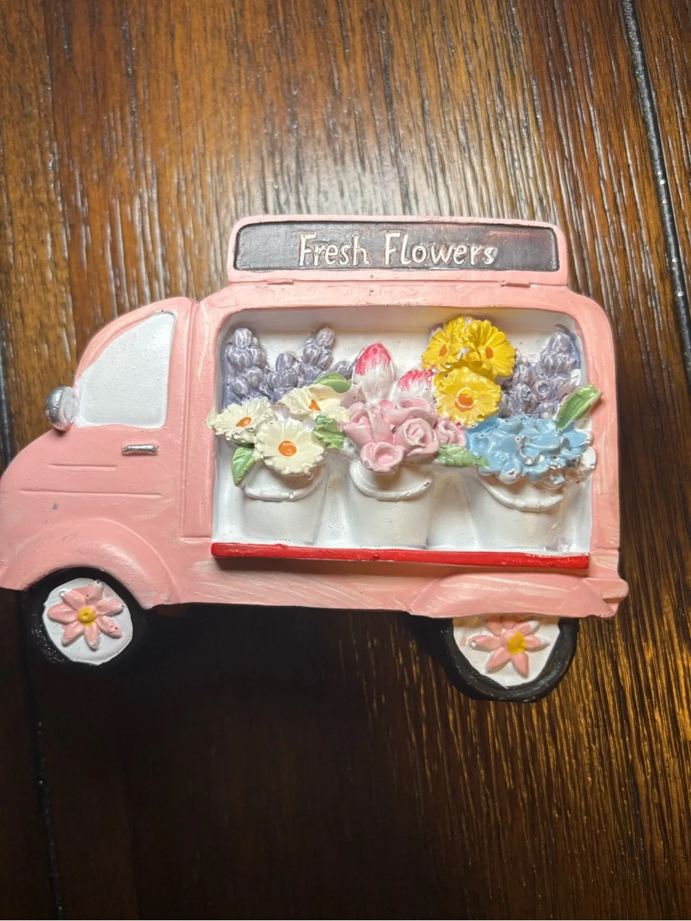 Fresh Flowers Pink Flower Truck Wall Decor